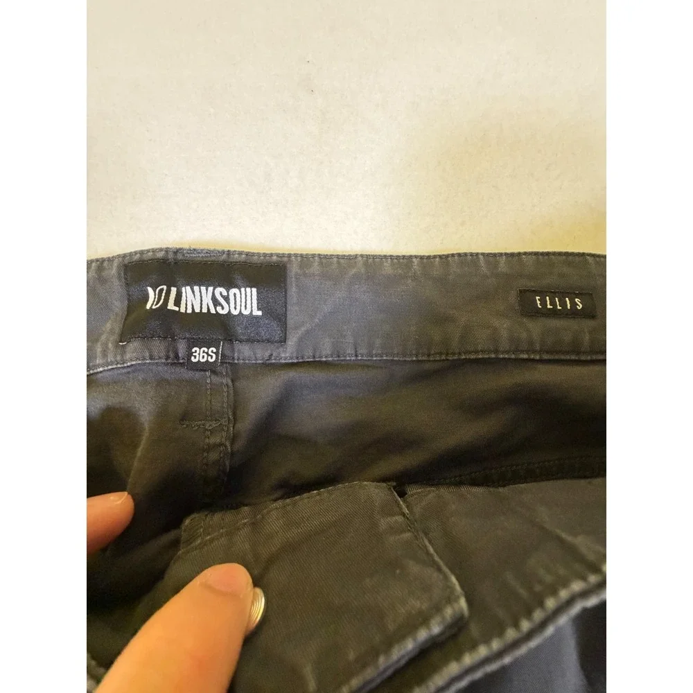 Linksoul‎ Ellis Mens Charcoal Gray Straight Leg 5-Pocket Golf Pants 36S